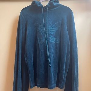 Adidas Flared Sleeve Velour Sweatshirt